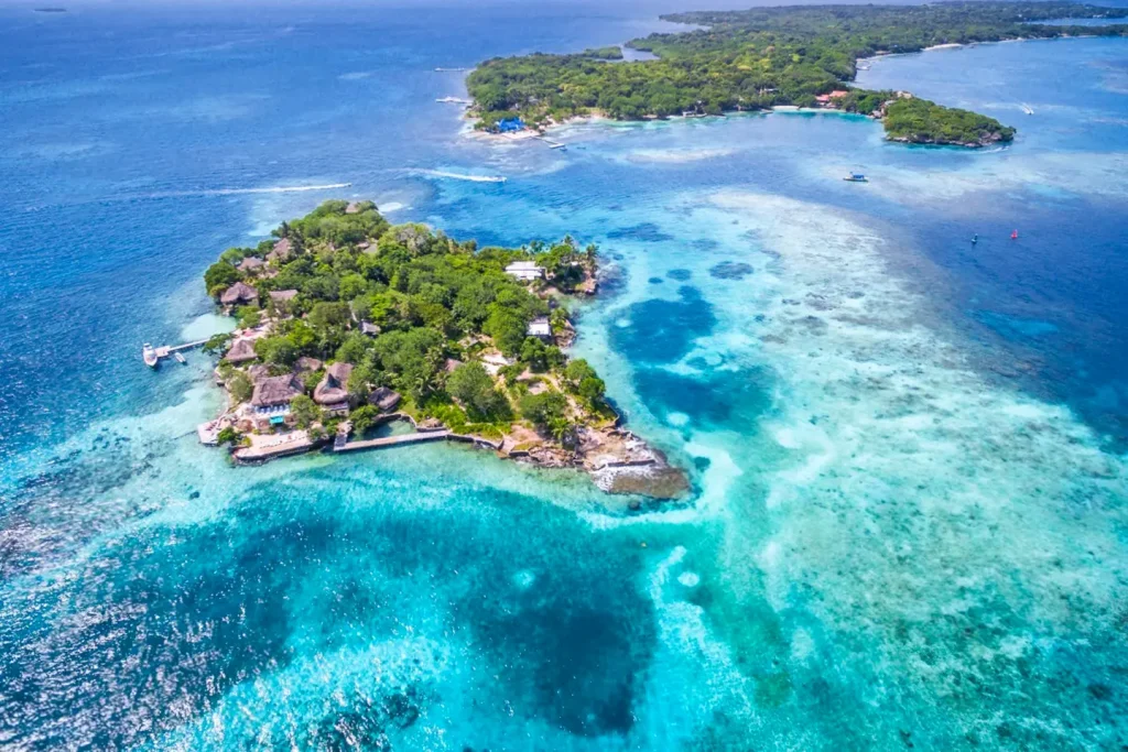 Playas turquesas de Islas del Rosario